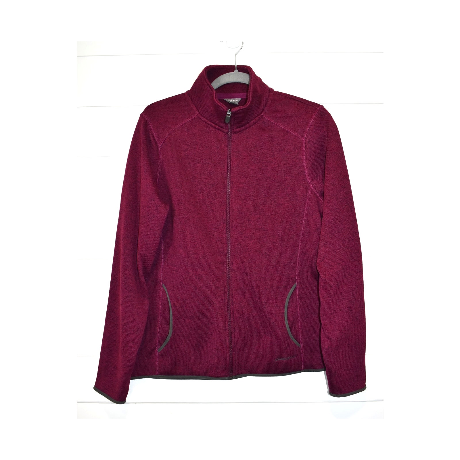 Eddie Bauer Purple Long Sleeve Full Zip Fleece Jacket Womenâs Xl Outdoor Camping